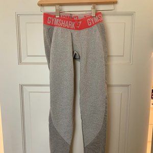 Gymshark Flex Leggings - Light Grey Marl/Sherbet P